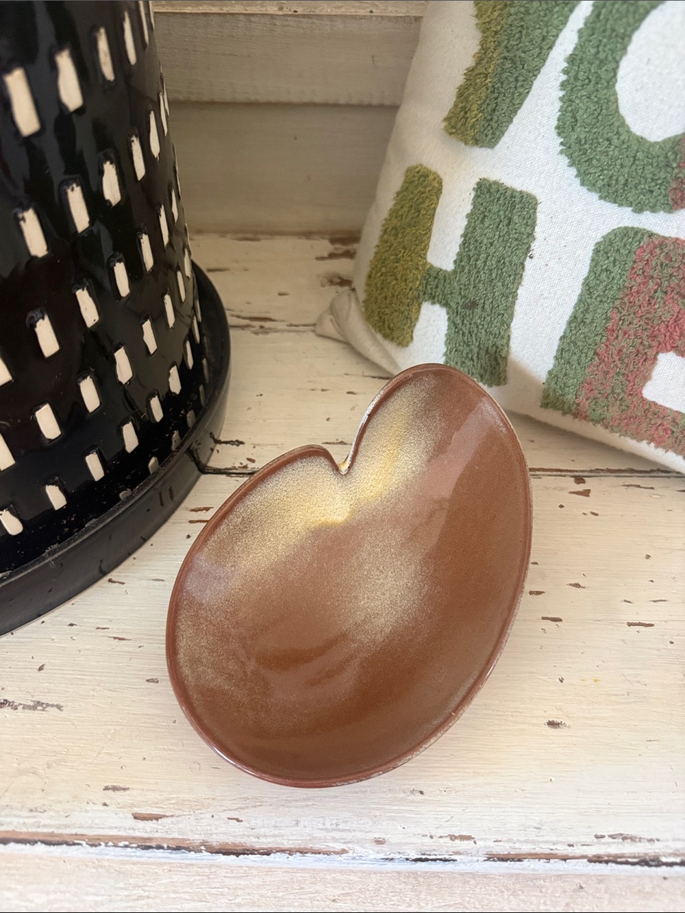 Rust Brown Ceramic Frankoma Ashtray #466